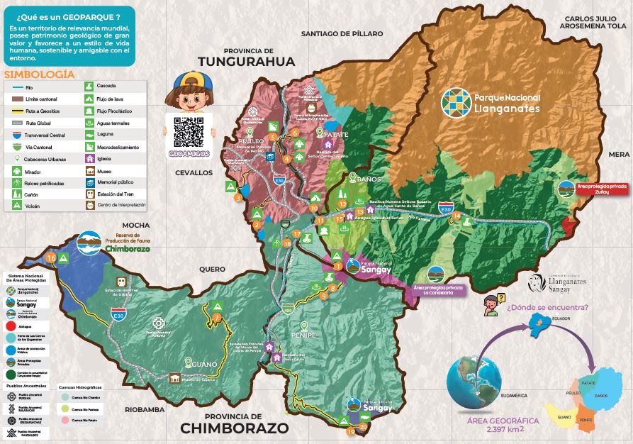Mapa Geoparque Tungurahua